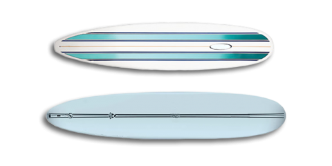 Surfboard Longboard 8½ ft to 9½ ft
