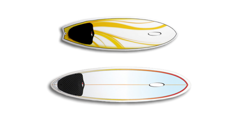 Surfboard Shortboard 5½ ft to 6½ ft